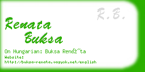 renata buksa business card